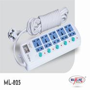 Maxline ML-825 -10 Port Multi Extension Socket -5 Miter Wire