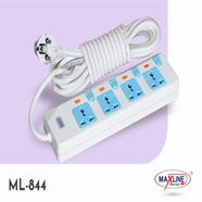 Maxline ML-844- 4 Port Multi Extension Socket -5 Miter Wire