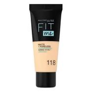 Maybelline Fit Me Matte Poreless Foundation - Nude 118 - 47702