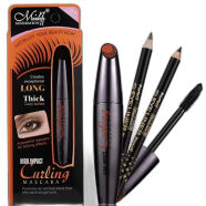 Menow Long Thick Curly Mascara With 2pcs Pencil - 32503