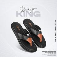 Men’s Black Leather Sandal SB-S170 | Budget King