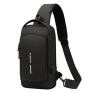 Men's Multi-function Anti-theft USB Shoulder Bag Crossbody Bag Travel Sling Bag Pack Messenger Pack Chest Bag