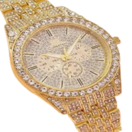 Men's Womens Round Silver White Gold Radium Dial Wrist Watch Band Luxury 