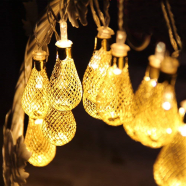 Metal Bulb Shaped LED Curtain Light 16 Feet icon