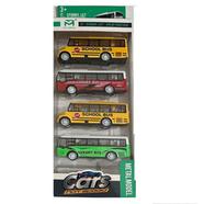 Metal Bus Set -JM 907 – Set Of 4 Car – Color – Random Color