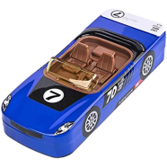 Metal Car Shaped Pencil Box case with Wheels And Movable car Seats Pencil tin Box