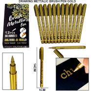 Metallic Brush Pen Gold Water Based Low Odour