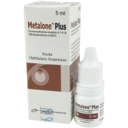 Metalone Plus 0.1 Percent, 0.025 Percent Ophthalmic Solution 5 ml Drop