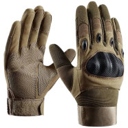 Military Grade Tactical Carbon Fiber Touch Screen Enable Hand Gloves For Bike (Heavy Duty Full Finger Protective Sports Gloves - Anti-Slip, Breathable And Water Resistant)
