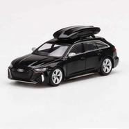 Mini GT 257 – Audi RS 6 Avant – Mythos Black Metallic w/ Roof Box image