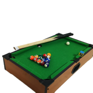 Mini TableTop Pool Game Billiard Table Set Children's Play Sports Toy With Balls, Cue, Chalk, Billiard Table (im_pool_table) Green - 129762614 icon