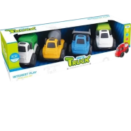 Mini Toddler Car 4pcs Set Toy Set: Friction Construction Trucks