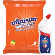 Minister Bright Wash (LEMON And MINT) - 2 Kg With Flush Toilet Cleaner 1000 Ml Free