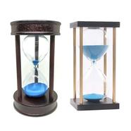 Minutes Hourglass Wooden Frame Sandglass Home Kitchen Timer Clock