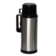 Mirror Finished Metal Body Vacuum Flask Black and Silver - RAG-10MS