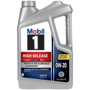 Mobil 1 High Mileage 0W-20 Full Synthetic Motor Oil 5Quart