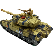 Moka 59d Rechargeable Remote Controlled Military Tank For Kids With Light Music (moka_tank_2052_LY) Light Yellow - 310250129