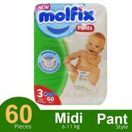 Molfix Pant System Baby Diaper (3 midi Size) (6-11 kg) (60pcs)