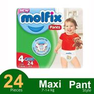 Molfix Pant System Baby Diaper (4 maxi Size) (7-14 kg) (24pcs)