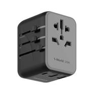 Momax 1-World 20W 3-Port Plus AC Travel Adapter UA11