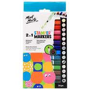 Mont Marte 2 in 1 Stamper Markers 14pce - MMKC0199