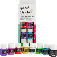 Mont Marte 8 Fabric Color Box, 20ml Paint Set for Fabric Painting and Design