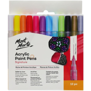 Mont Marte Acrylic Paint Marker Fine Tip-12pc