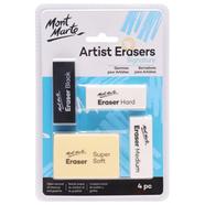 Mont Marte Artists Eraser Pack 4Pc - MAXX0005