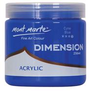Mont Marte Dimension Acrylic Paint 250ml Pot - Cyan Blue - PMDA2521
