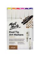 Mont Marte Dual Tip Art Markers Premium 12pc - MMPM0022