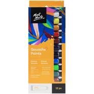 Mont Marte Gouache Paints set 12 color 12ml tubes image