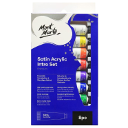 Mont Marte Intro Paint Set - Satin Acrylic Paint 8pc x 18ml