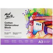 Mont Marte Premium Watercolour Block 100-percent Cotton A3 300 gsm 12 Sheet