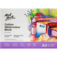 Mont Marte Premium Watercolour Block 100-percent Cotton A3 300 gsm 12 Sheet icon