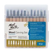 Mont Marte Premium Wood Carving Tool Set 12pc - MMSP0023