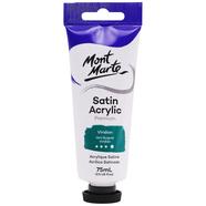 Mont Marte Satin Acrylic Paint 75ml Tube - Viridian PMSA7522