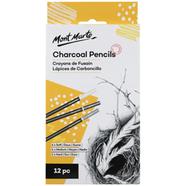 Mont Marte Signature Charcoal Pencils 12pce