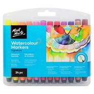 Mont Marte Signature Marker Set - Watercolour Markers Tri-Grip In Case 24pc - MMPM0006