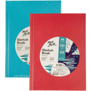 Mont Marte Sketch Book Hard Cover A5 110 GSM 220 Page Body Color Red And Sky Blue Only