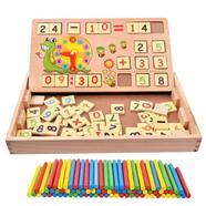 Montessori Wooden Educational Toys: Clock, Numbers, Math Sticks - Ages 3-5 Years