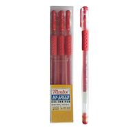 Montex HY-Speed Gel Pen Red Ink - 5Pcs
