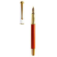 Morandi metal Fountain Ink pen best office and birthday gift item Orange