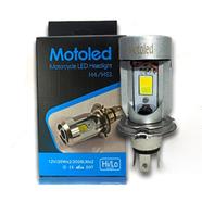 Motoled H4 LED Headlight Bulb H/L High Low Dual Beam 20W - (motoled_12v_20w_wl)