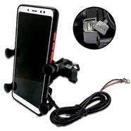 Motorcycle/Bicycle Phone Mount Multi Functional Rotary Mobile Phone Bracket Grip Handlebar/Mobile Holder - (mobile_holder_kakra_m1)