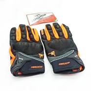 Motorcycle Full Hand Gloves (gloves_a131_o_m) - Medium - Orange