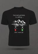 Mountain Calling Men's Stylish Half Sleeve T-Shirt - Size: L