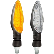 Moxi Branded Flexible Universal Fit LED Indicator For Motorcycle Bike Waterproof KTM Style Amber Turning Signal Lamps Blinkers Bulb Turn Signals 12V icon