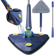 Multifunctional Triangle Mop 360 Degree With Long Handle For Wall Floor Bathroom Kitchen Ceiling