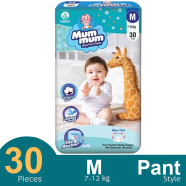 Mum Mum Pant System Baby Diaper (M Size) (7-12 kg) (30 Pcs)