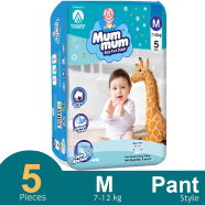 Mum Mum Pant System Baby Diaper Pant (M Size) (7-12kg) (5 Pcs)